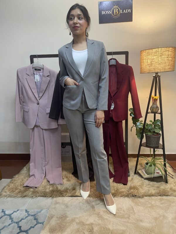 Light Grey Single Buttoned Formal Set - Image 5